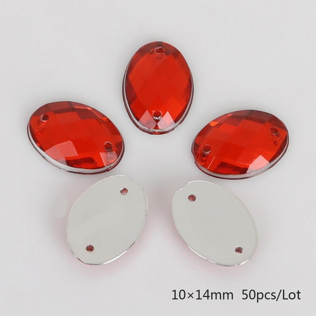 Round Multi-Faceted Acrylic Rhinestones with Double-Hole Flat-Back for Jewelry Accessories