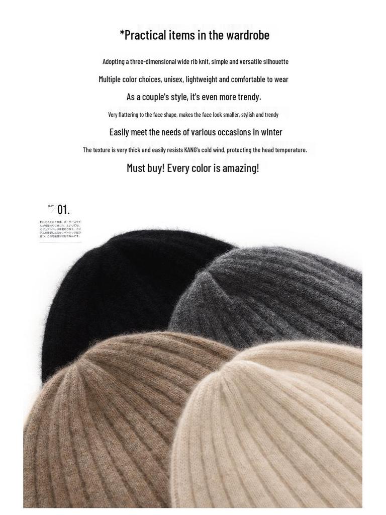 25 H/W Neue Unisex Extra Dicke Doppelsträngige Kaschmir Umschlagmütze: 100% Reines Kaschmir