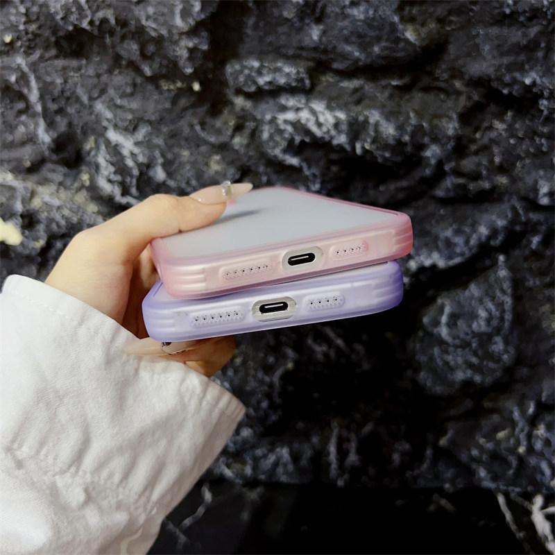 Luxury 2-in-1 Frosted Ice Mist case for iPhone 15 Pro Max 14 Plus 13 12 11 Pro All-inclusive Fall protection case with lens film