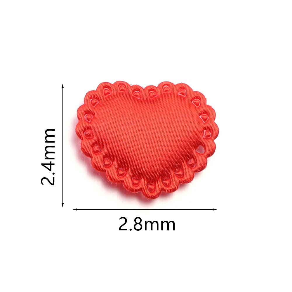 50Pcs/Lot Colorful Fabric Love Heart Petals Sponge Petal Patches For DIY Wedding Party Hairclip Clothing Decoration Supplies