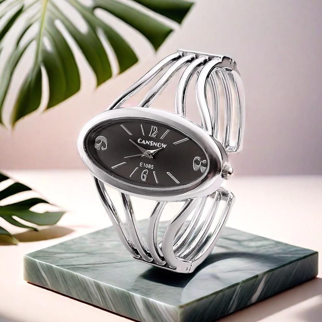 CANSNOW Brand Luxury Fashion Round Dial Ladies Quartz Bracelet Watch  Female Clock Women's Watch