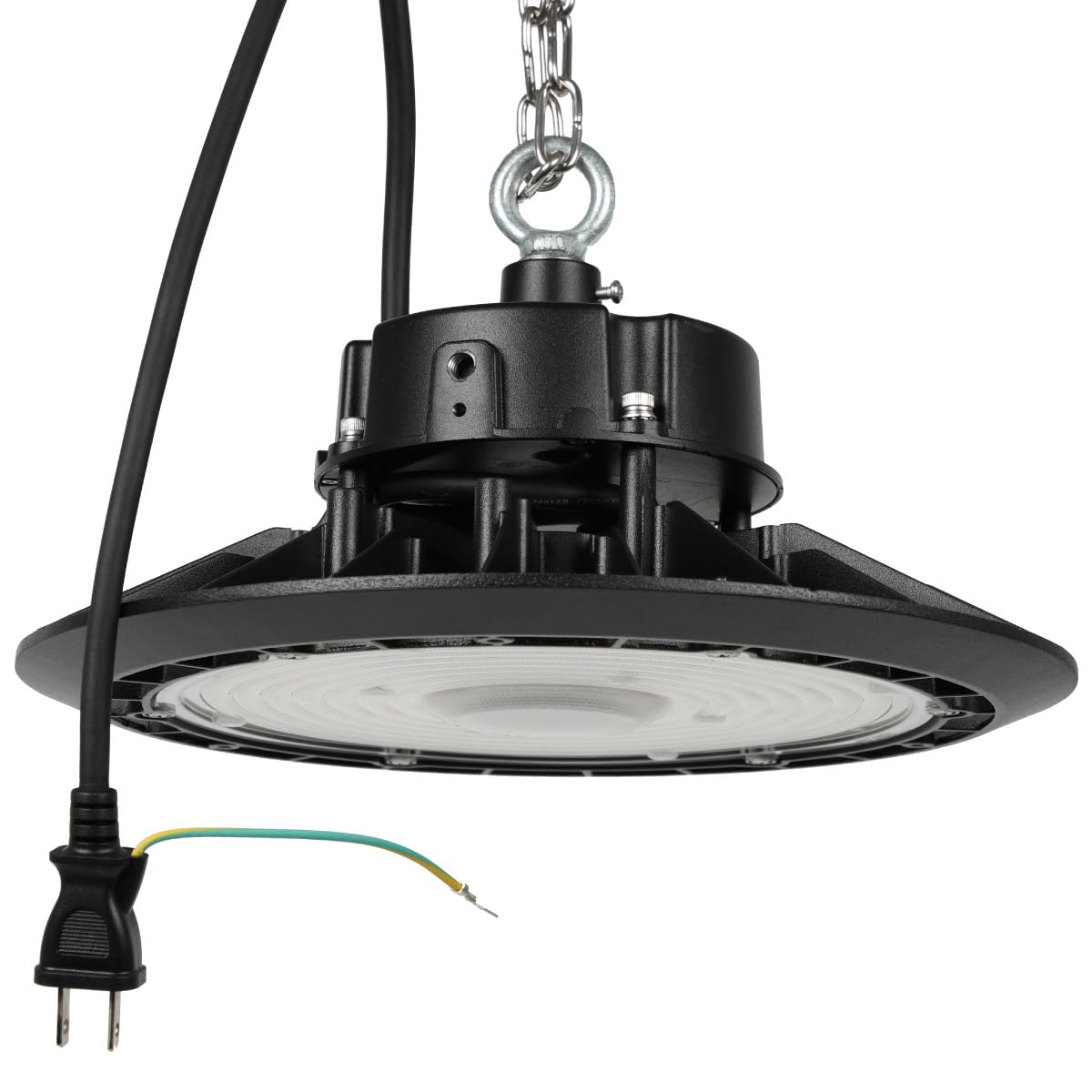 

Wellux High Bay LED IP65 Waterproof and 5000K Daylight Suitable for Indoor and Outdoor Hanging Installation UHB73 Light, 150W, Dustproof, White,