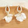 FEEHOW Tassel Seashell Flower Earrings: Women's Niche High-End Jewelry Design