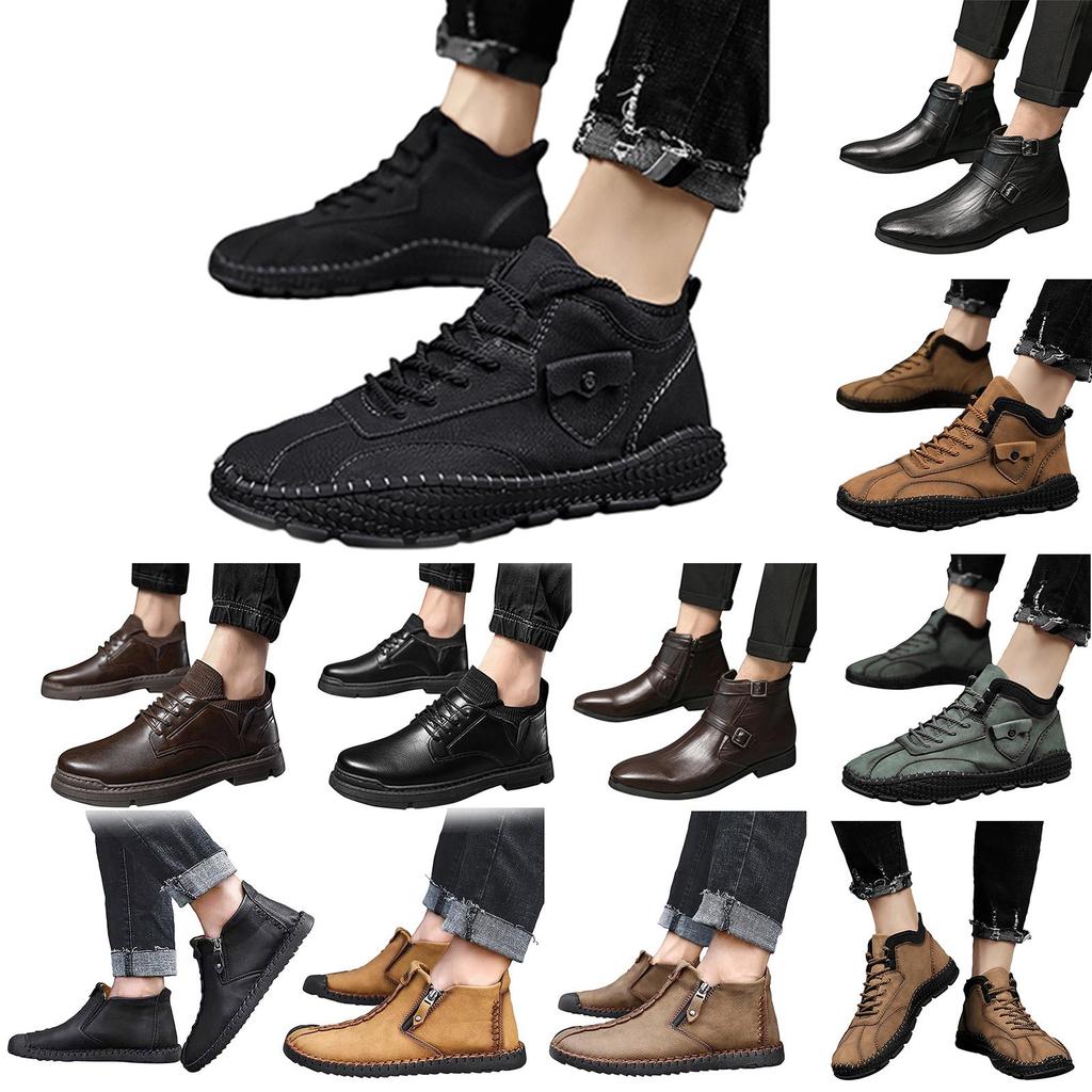 Buy Men's Casual Wearresistant Low Top Leather Shoes British Casual