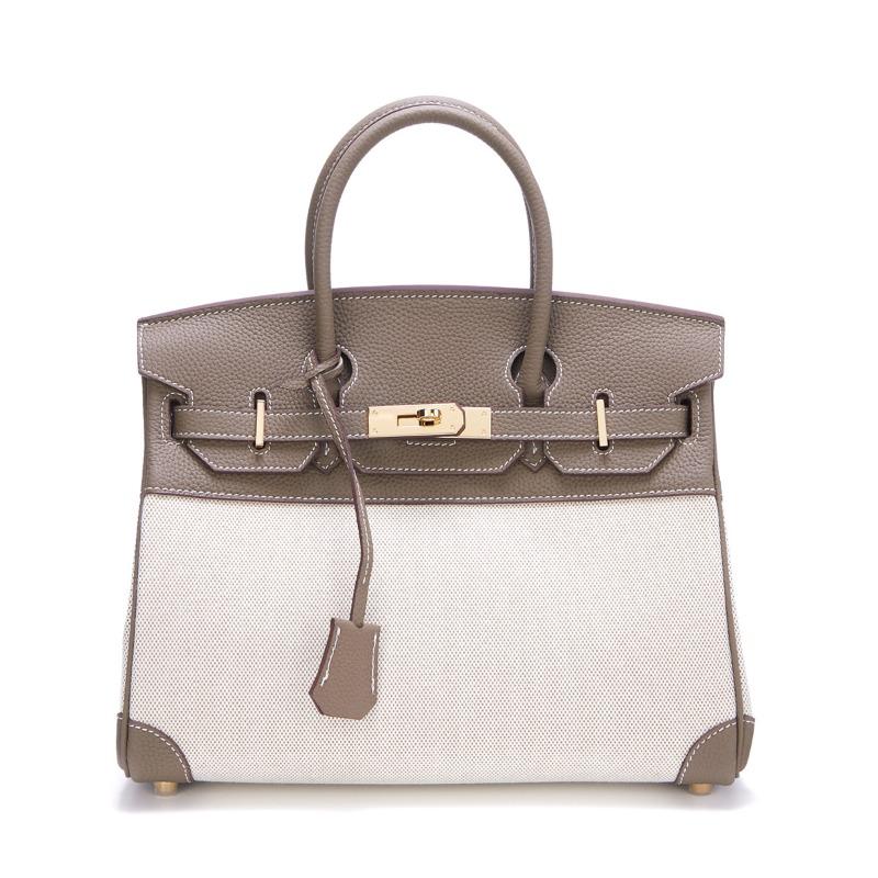New Cowhide Canvas Platinum Bag Leather Casual Splicing Contrasting Bag Large Capacity Portable Shoulder Messenger Bag