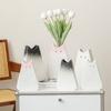 Nordycka Prosta Urocza Ceramiczna Waza w Stylu Kota, Kreatywne Akcesoria Dekoracyjne do Domu, Stołu Jadalnego, Salonu, Sypialni, Suszone Kwiaty, 1 szt.
