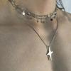 Cross Choker Necklace Four Pointed Star Necklaces Asterism-Necklace Jewelry