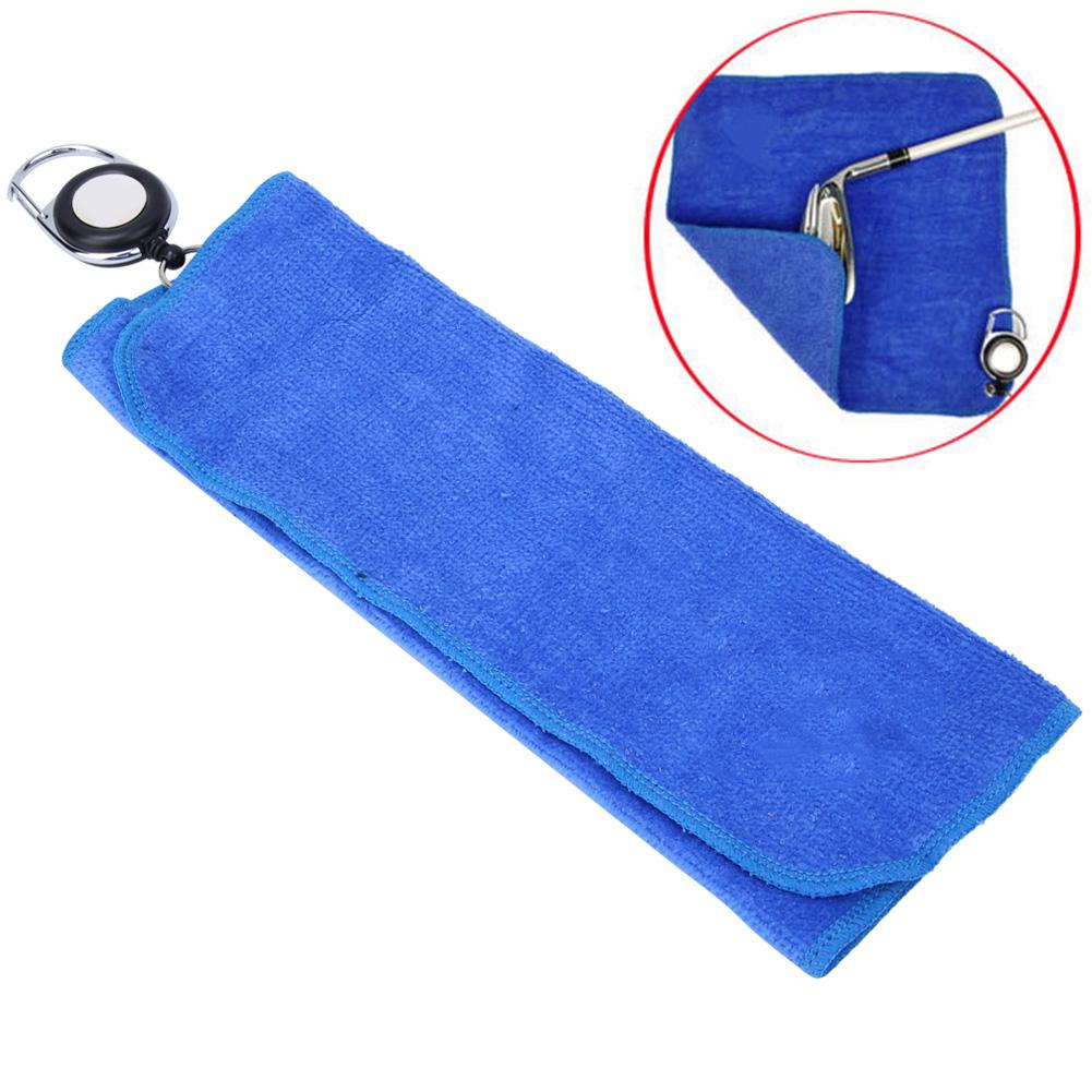 1 pcs Double-sided Plush Cotton     Cleaning Towel Cloth with Pulling Rope Buckle(blue )