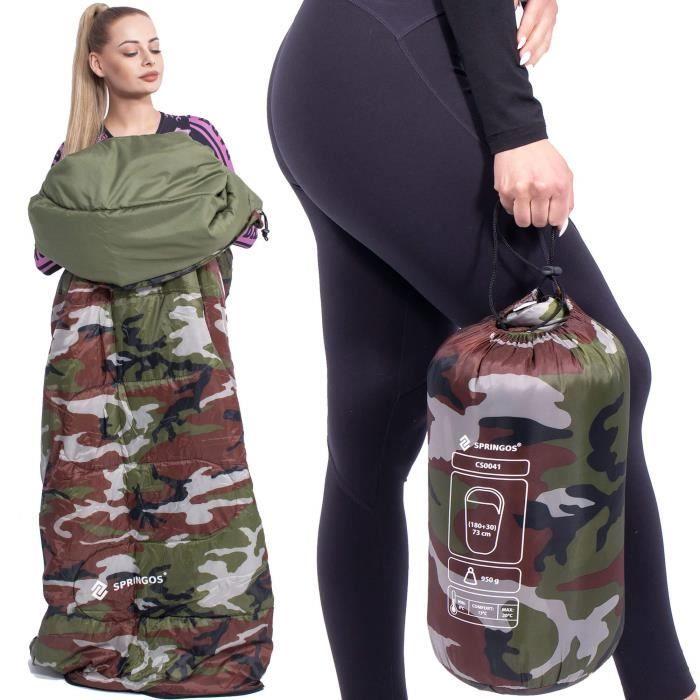 Sac de couchage - SPRINGOS - Momie - 100% polyester - Camping - Multicolor