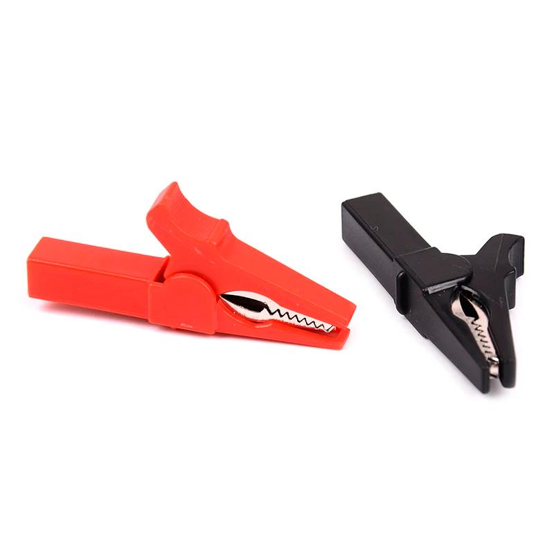 4Pcs/Set 55mm Alligator Clip + Banana Plug - 4mm Test Probe Cable Clips (Red+Black) for Stonego Test Accessories