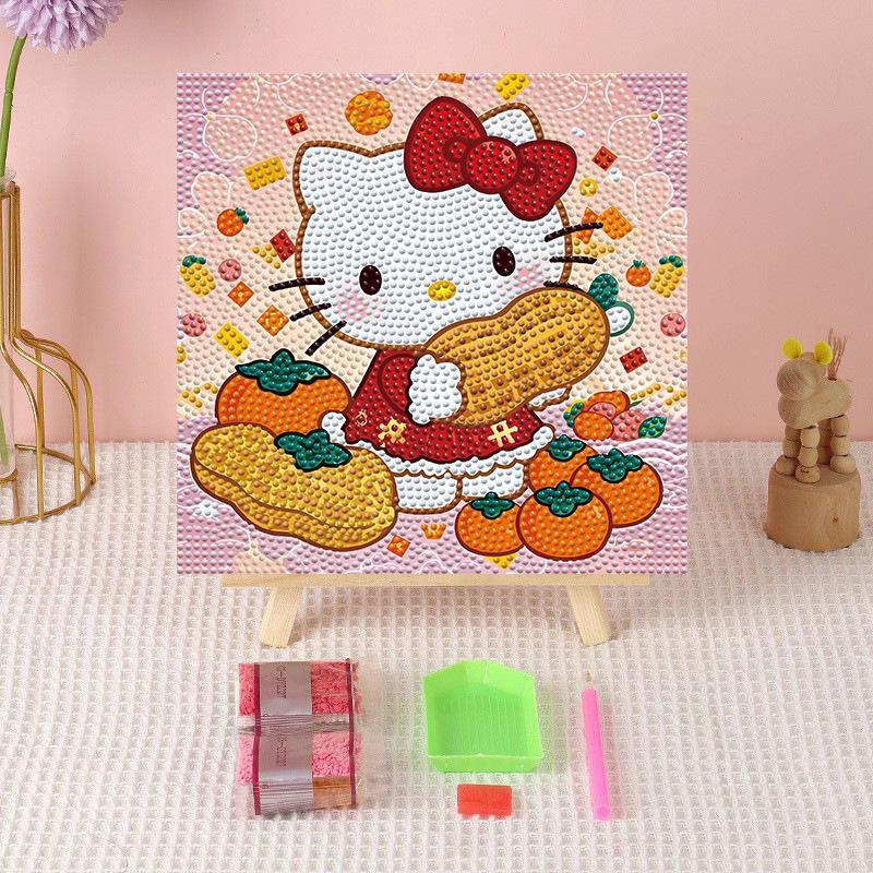Sanrio Hello Kitty Crystal Diamond Decorative Painting 5D DIY Cross Embroidery Kit Art Painting Frame Hanging Painting Gift