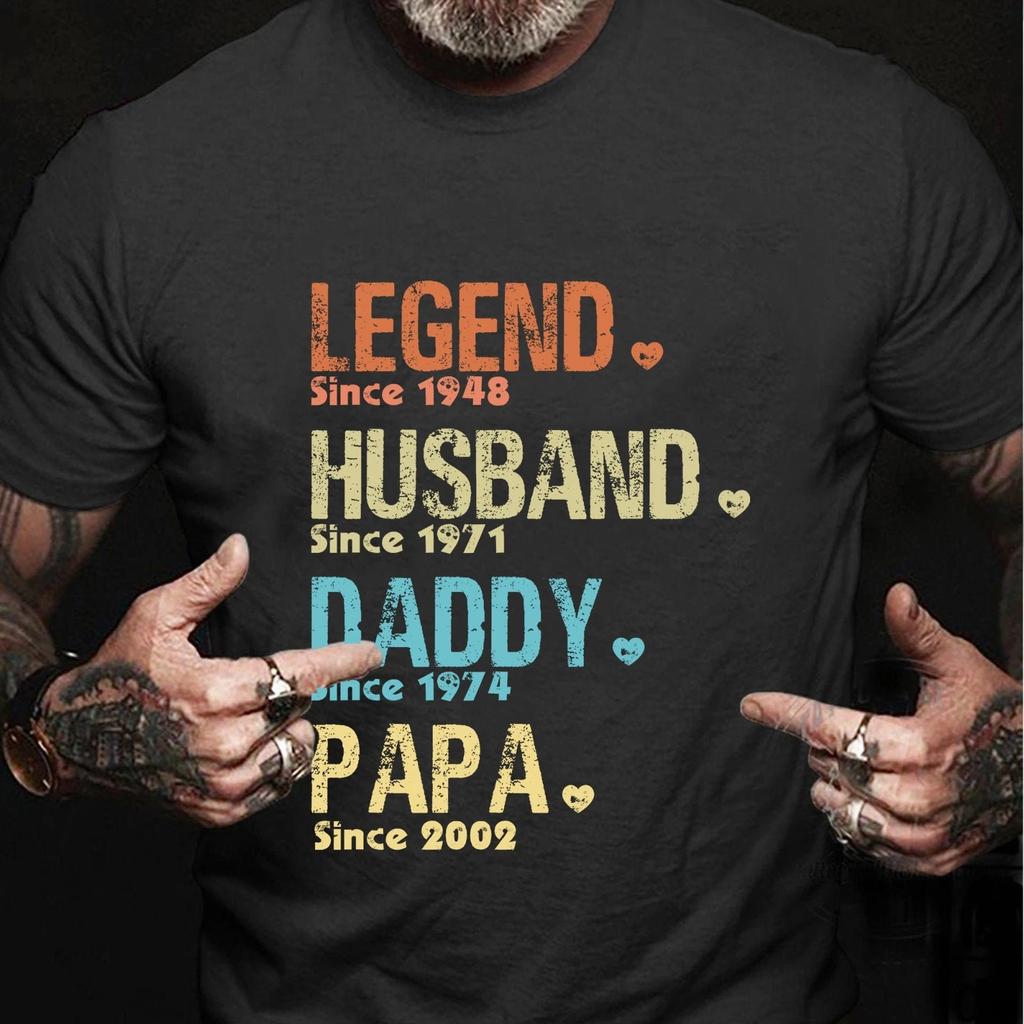 Legenda - Manžel - Táta - Papá Tričko, Vlastní Rok, Personalizovaný Dárek ke Dni otců