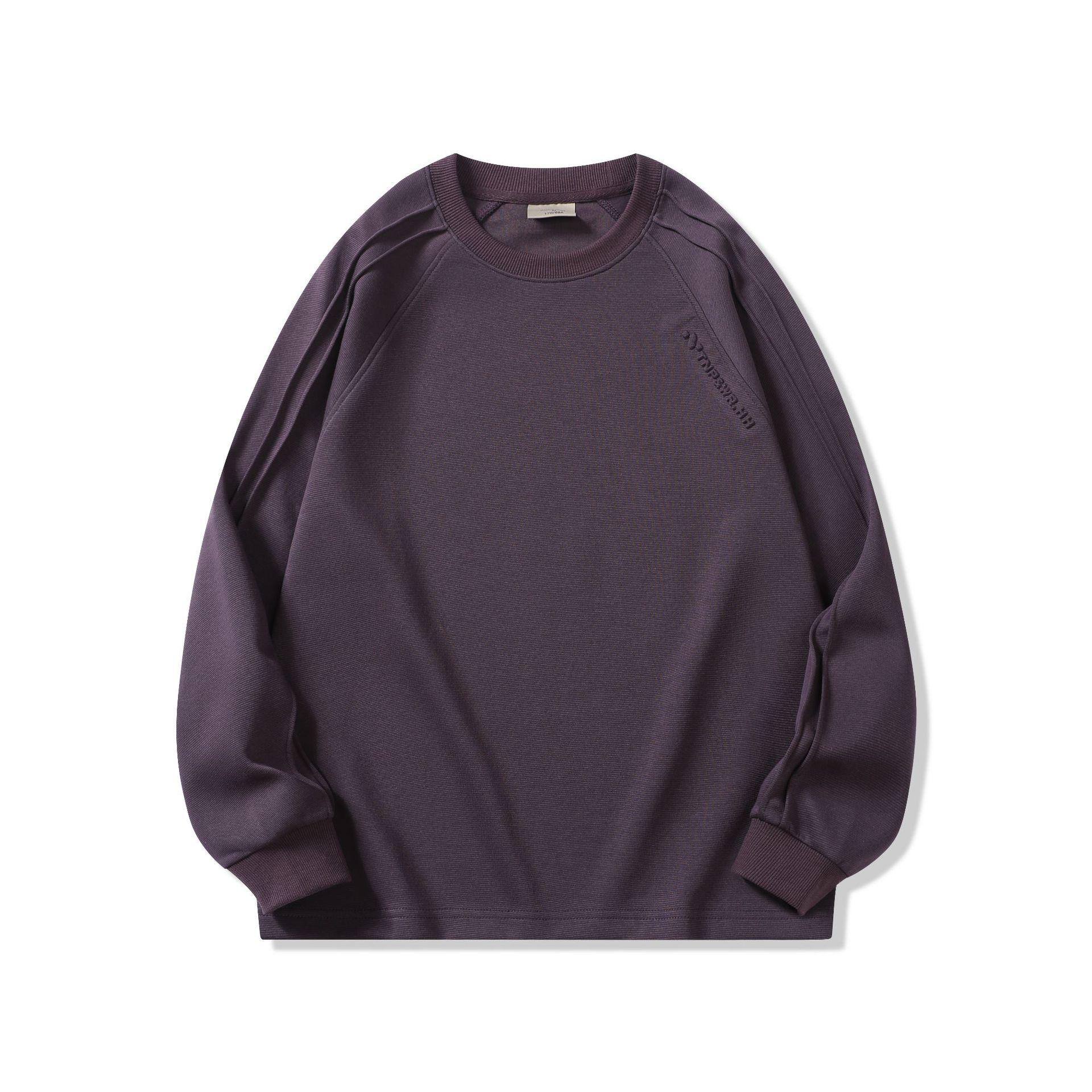 Men s Autumn Winter Solid Color Casual Round Neck Hoodie XL