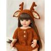 Lifelike 55 cm Silicone Full Body Reborn Baby Girl Dolls Antler Bebe Doll Newborn Toddler Children Birthday Gift Bath Accompany Toy
