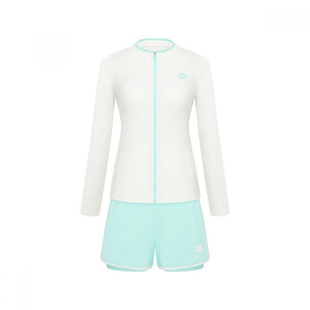 

Arena Женский комплект с молнией, regular fit, волнистый, рашгард S Wht a6bl1pS01 white/85