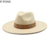2022 Fedora Hat for Women Retro Wool Felt Jazz Hat 9.5CM Wide Brim Church Wedding Hat Street Fashion Black Dress Cap