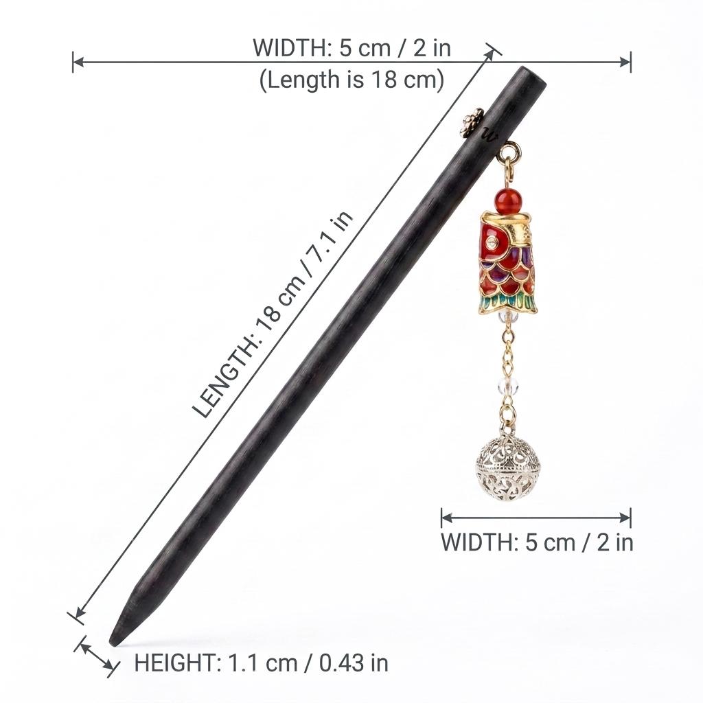 New Chinese Style Hairpin With Bell Sound For Traditional Festivals And Weddings Hairpin коричневый