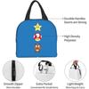 Asamike Lunch Bag, Insulated Lunch Bag, Cute Super Mario Design, Stylish Large Capacity Lunch Box, Insulated Lunch Bag with Pockets, Food Storage, Ins