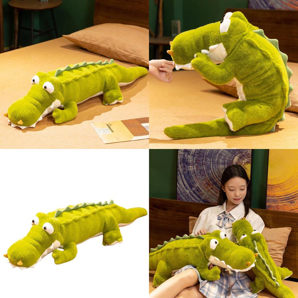 Plush Crocodile Pillow With Large Eyes And Short Plush For Girls Sleep Comfort