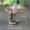 Antique Brass Lotus Little Monk  Incense Burner Decorations Solid Pure Copper Frog Lotus Pond Censer Holder Ornaments Tea Pets