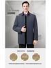 Men's Winter Down Jacket: White Duck Down, Middle-Aged, Thickened, Detachable Liner, Lapel, Warm Coat.