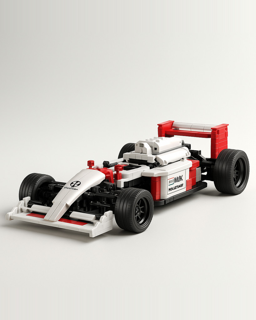 MOULD KING 10132 Formel 1 Rennwagen Modell 1:10 Super Sportwagen Baustein Technik Klemmbausatz (1524 Teile)