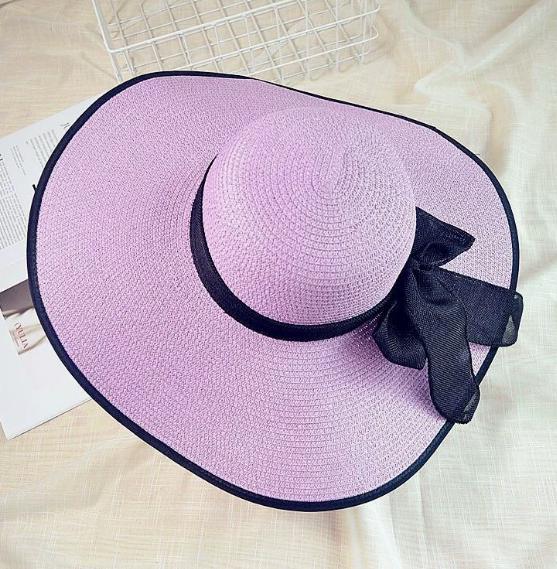 Women's Large Brim Sunshade Beach Straw Hat for Summer Vacation