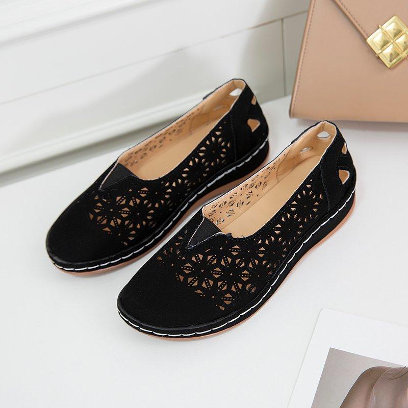 Wiosna i Lato 2024 Europa i Stany Zjednoczone Moda Loafers Kobiety Pure Color Set Jednostopniowe Buty