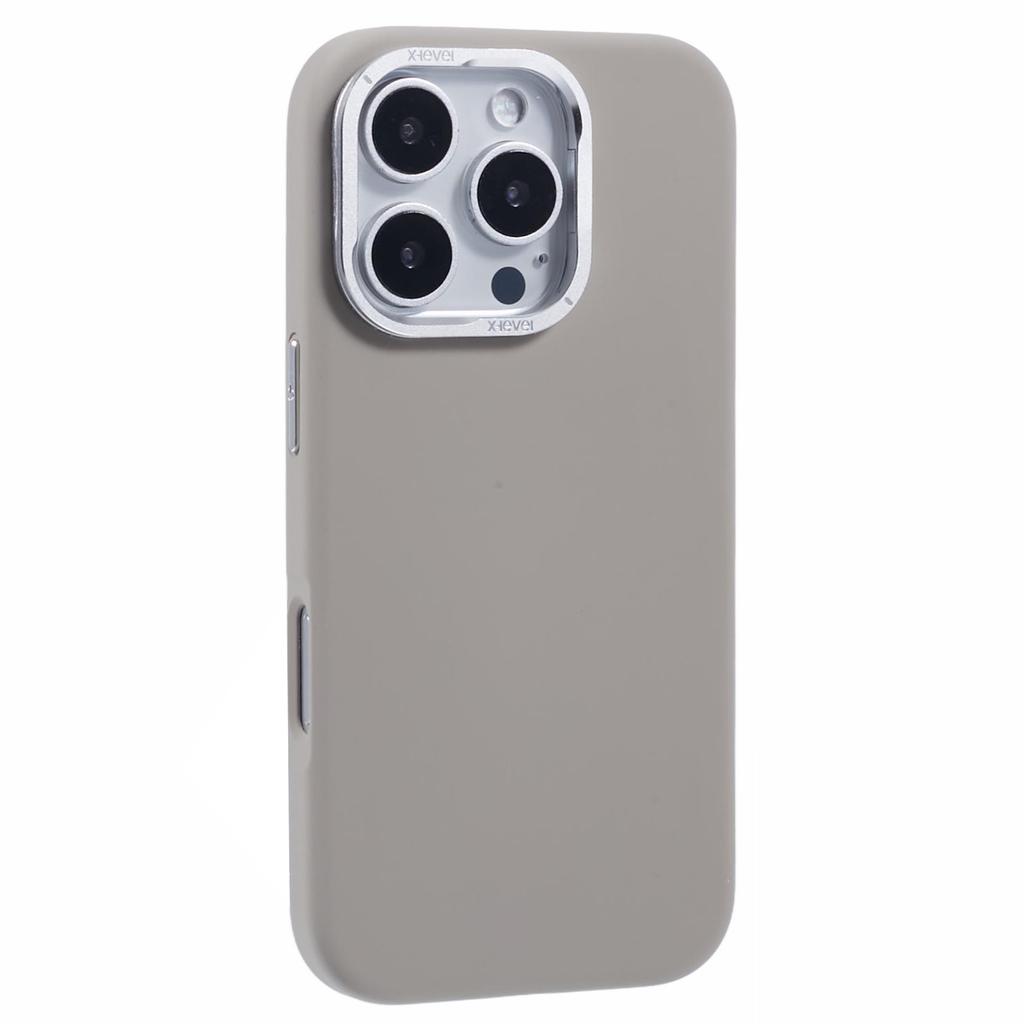 X-LEVEL For iPhone 16 Pro Case Compatible with MagSafe Lens Kickstand Liquid Silicone Soft Phone Cover