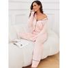 European & American Modal Long-Sleeved Shirt and Pants Pajama Set for Women - Autumn/Winter