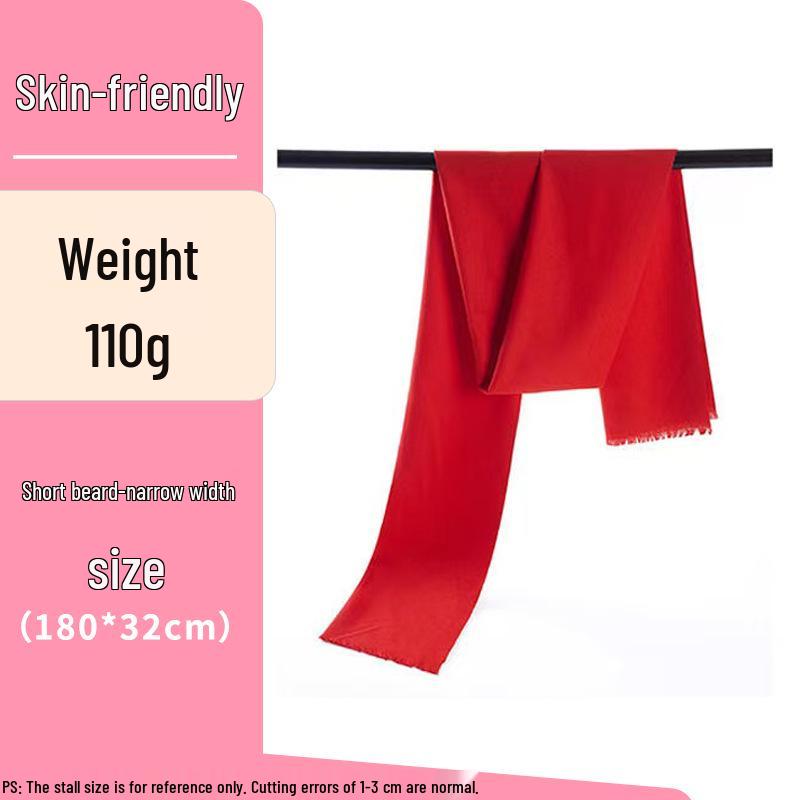 Wysokiej jakości czerwony szalik z nadrukowanym logo na spotkania roczne i wesela