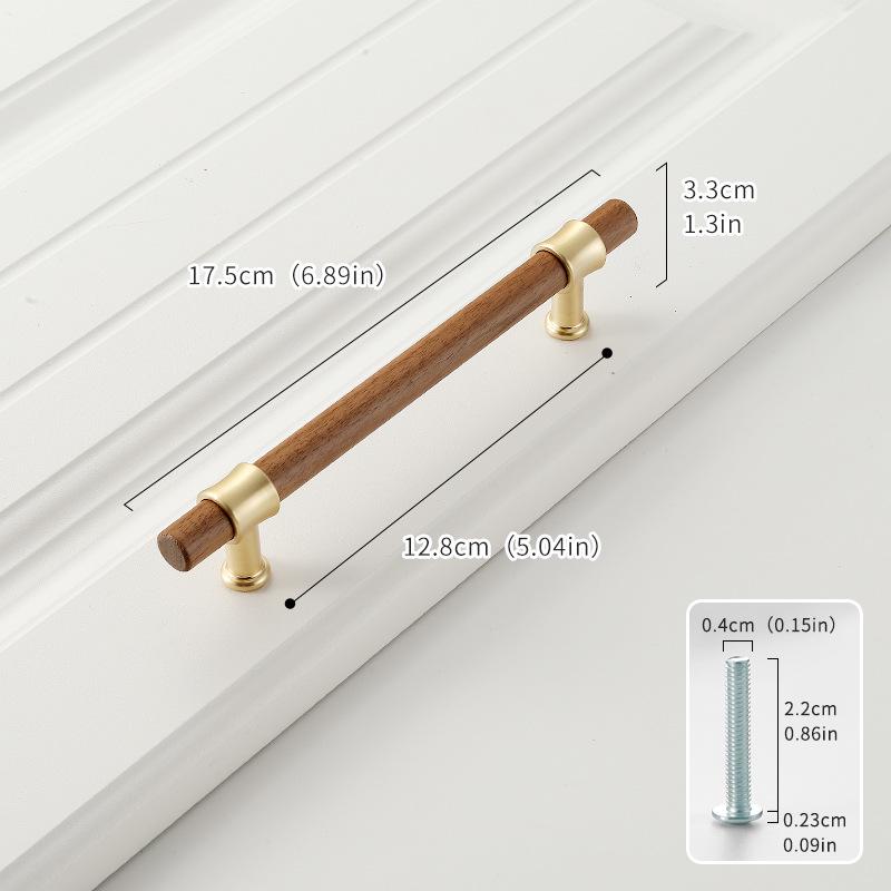 New Style Black Walnut Solid Wood Handle for Cabinets, Drawers, or Wardrobes