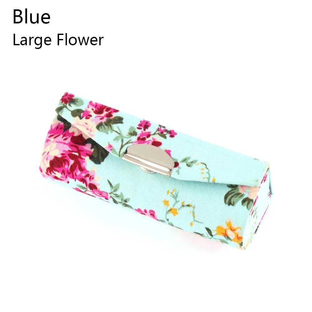 Draagbare Lippenstift Case Retro Geborduurde Bloem Designs Lipgloss Doosje Met Spiegel Lippenstift Verpakking Doos Vrouwen Sieraden Houder