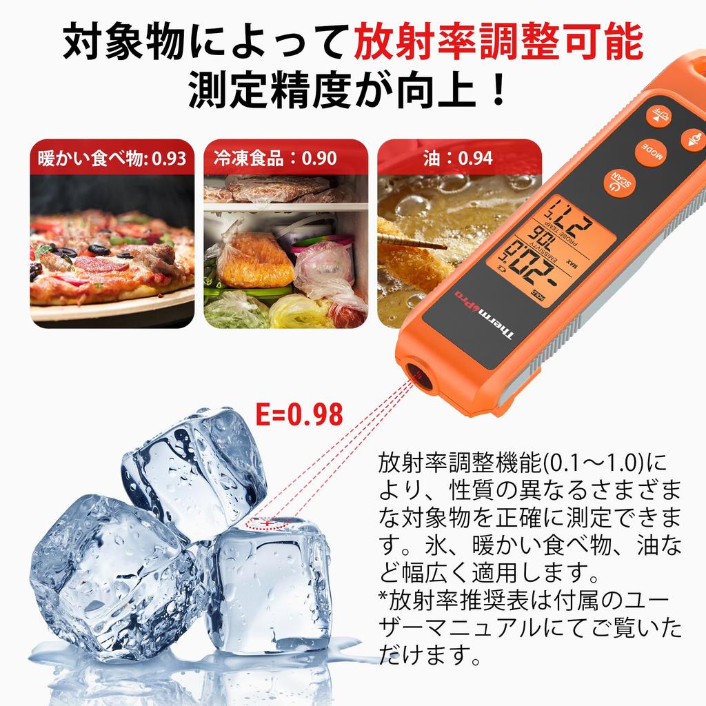 2 In 1 Cooking Contact Infrared Thermometer with Digital Fast High For Meat HVAC Kitchen ThermoPro TP420 [Innovative] Thermometer, Thermometer,