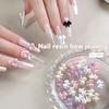 30 Pcs Mixed Resin Bowknot Nail Art Decorations 3D Cute Charms Kawaii Colorful Bow Rhinestone DIY Manicure Tools Parts