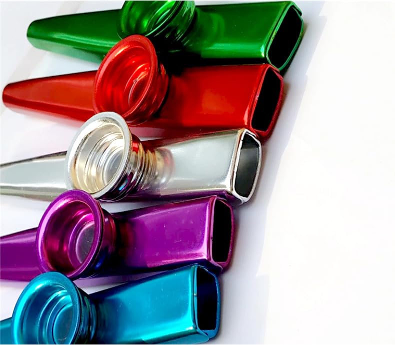 Kazoo Aluminum Kazoo Whistle for Humming and Party Music Whistle Accompaniment, Lovers' (Red)