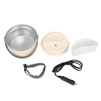 Lancheira elétrica para carro, 1,2l, 360 graus, aquecimento rápido e uniforme, lavável, portátil, aquecedor de alimentos, lancheira para carro