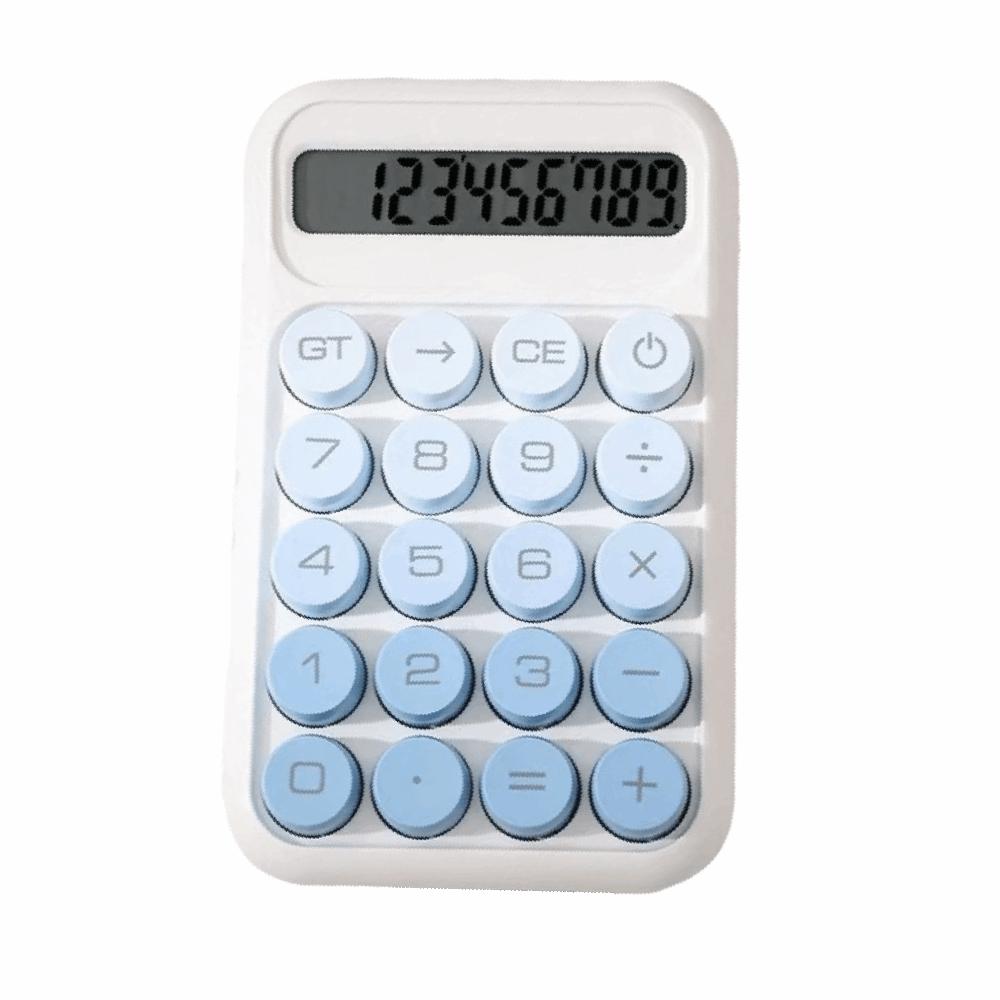 10-digit Display Electronic Calculator Transparent Design Lcd Display Desktop Calculator Anti-slip Pad Large Buttons
