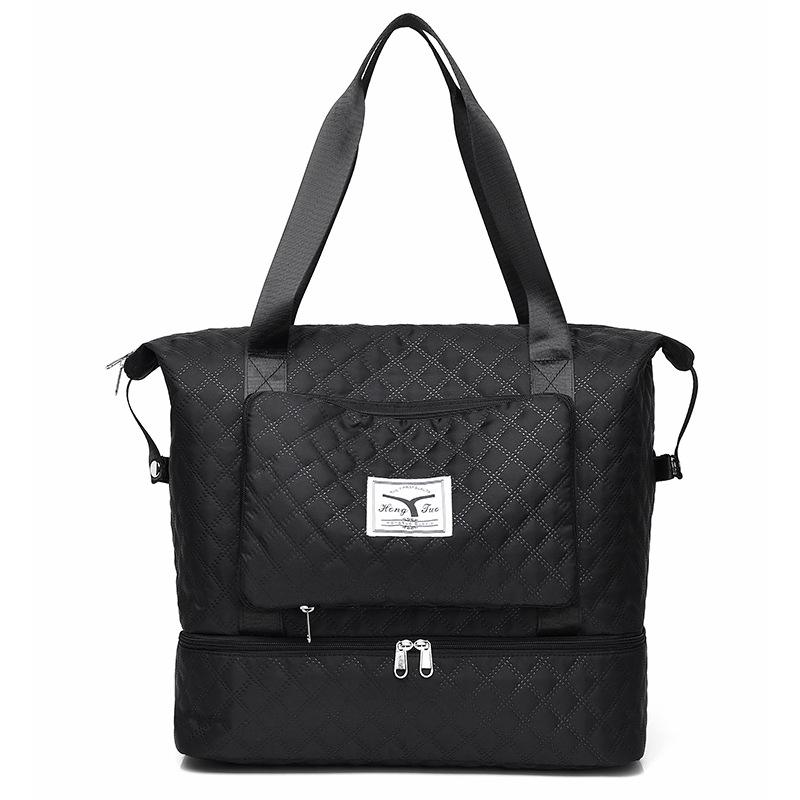 Yoga fitness bag women's travel bag dry and wet separation down jacket bag portable shoulder travel duffel bag