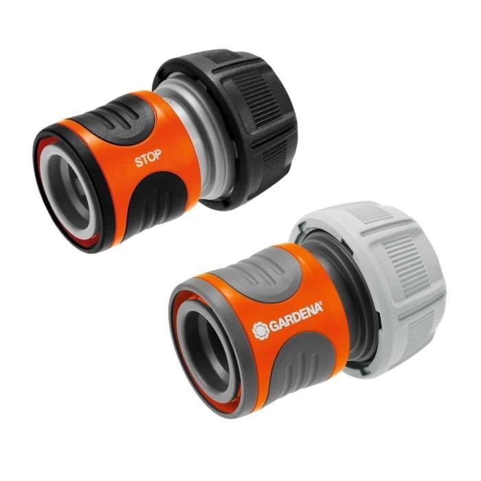 GARDENA Quick Connectors and Aquastop Ø19 mm–For Hose Start and End– With the Original GARDENA System–Resistant To Frost and UV