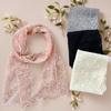 Thin Lace Long Elegant Beige Yarn Fresh and Sweet Solid Color Silk Scarf Women's French Retro Scarf Spring Summer and Autumn