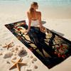 1Pc Glass Raven Beach Towel Quick Dry Multiuse For Beach Pool Gym Yoga Home Travel Christmas Halloween Xmas Gift G1213