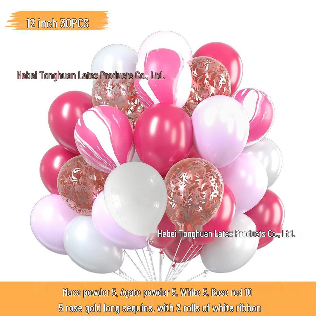 Neues Jahr Matt Glitzer Metallisch Latex Ballon Set für Dekorative Foto Atmosphäre