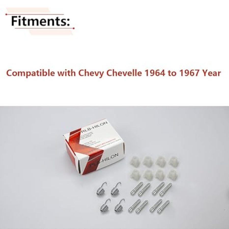 Headlight Adjuster Kit Screws Nuts Springs Compatible with 1964 1965 1966 19