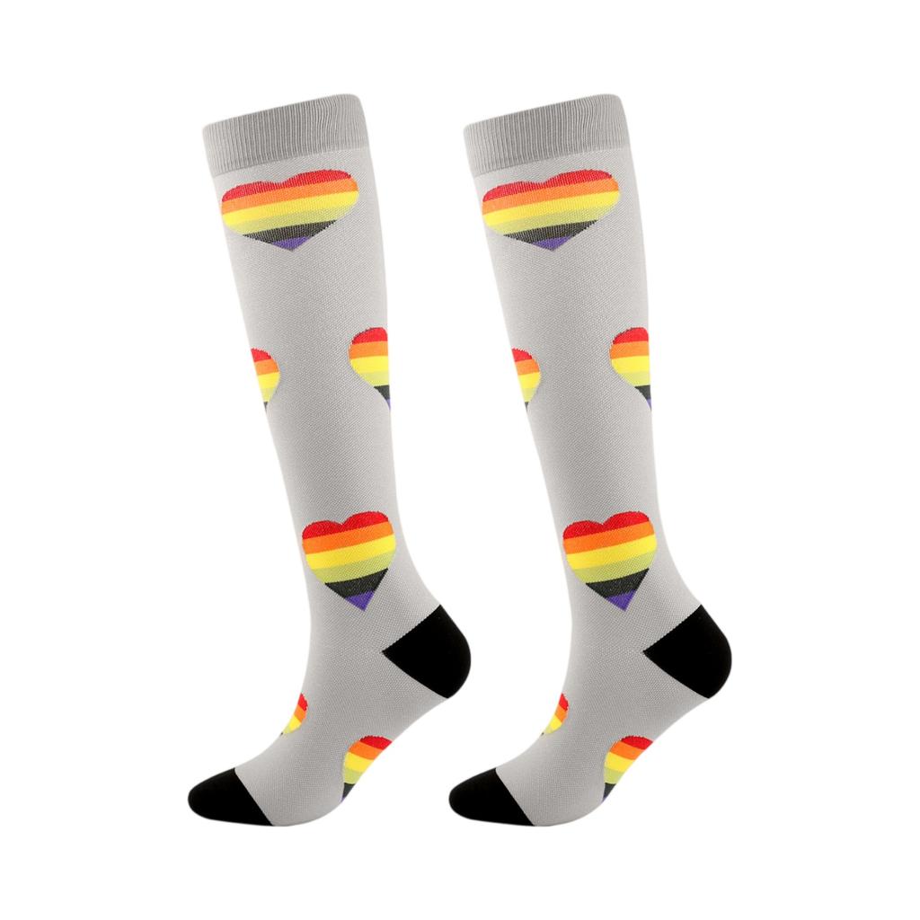 Heart-shaped Polka Dot Sports Compression Stockings