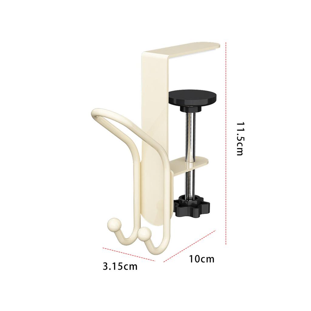1/2PCS Adjustable Hook 2 In 1 Desk Backpack Hook No-Drill Clip Stocking Mantles Hanger Multifunction Table Hook For Storage