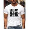 European Size Football Is Life Print Men's Short Sleeve Crew Neck T-Shirts, Comfy Breathable Casual Elastic Tops, Men's Clothing