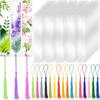 Set of 200 DIY Acrylic Blank Bookmarks Colorful Tassels Bookmark for Crafting and Labeling Jewelry Making Supplies