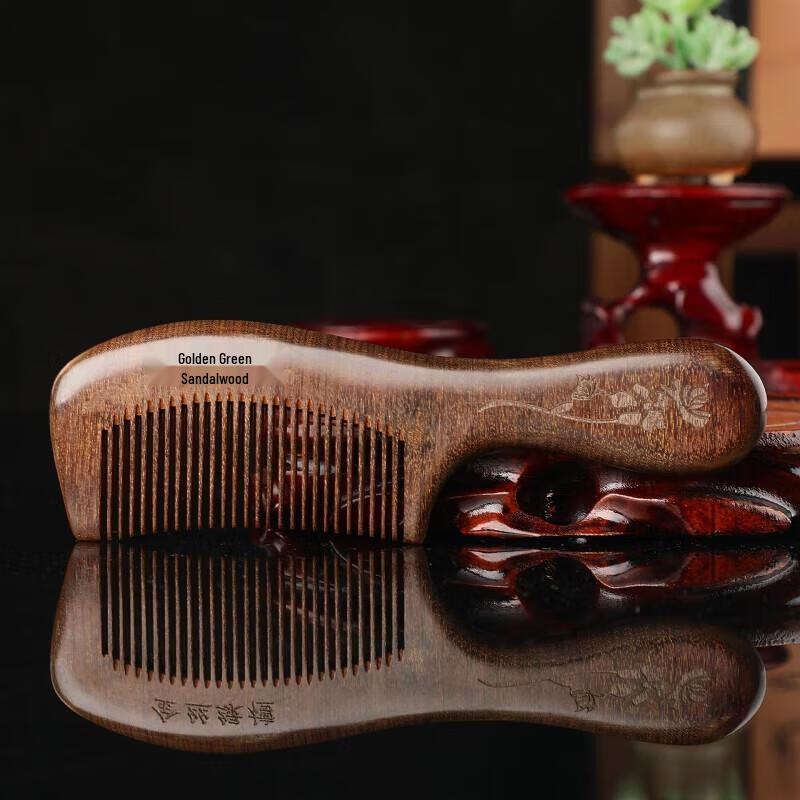 Массажная расческа JINGRUIXIANG из зеленого сандала