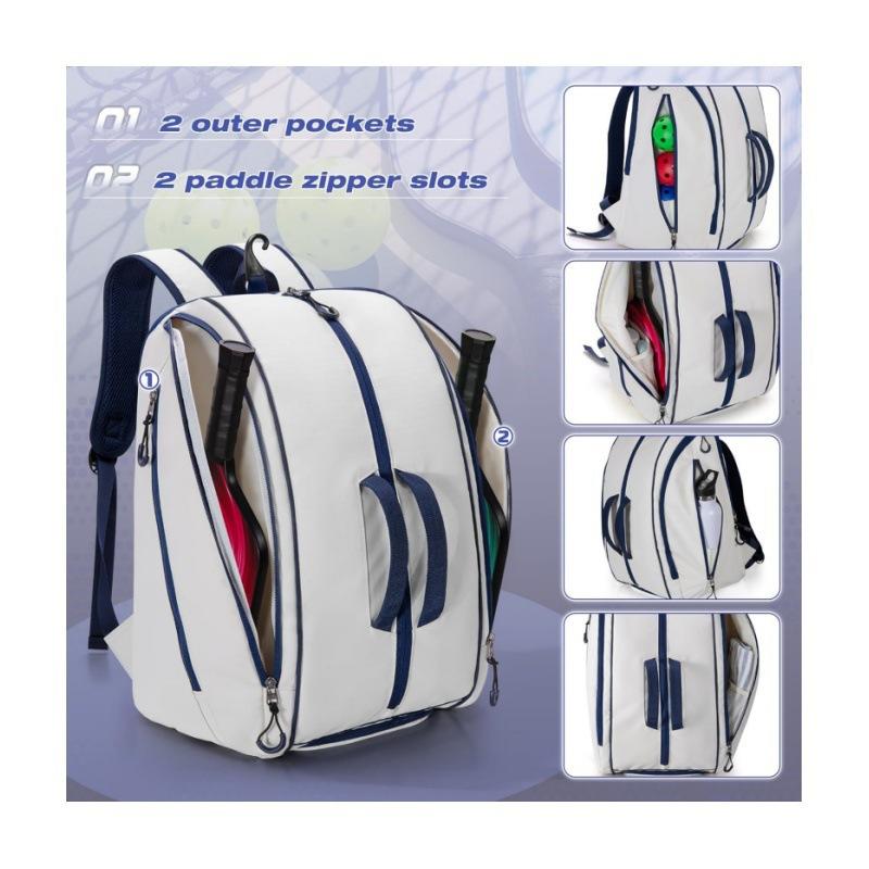 Sports Tennis Backpack Men's and Women's Pickleball Bag Racket Storage Backpack Waterproof and Easy To Wipe with Shoe Compartment